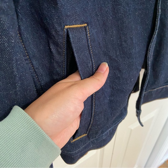 Banana Republic Men’s Dark Denim Jean Trucker Button Front Jacket Size Medium - Picture 5 of 10